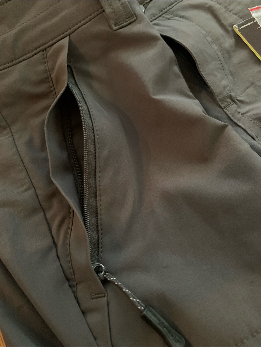 NWT Eddie Bauer Women's Charcoal Hiking Pants Pink Fleece Lining Women’s 4P - Picture 14 of 16